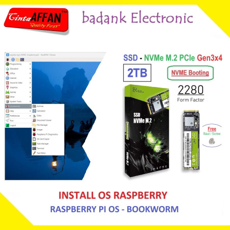 Install OS Raspberry Pi  2TB SSD NVMe M.2 M-Key PCIe Gen3x4 Form Factor 2280